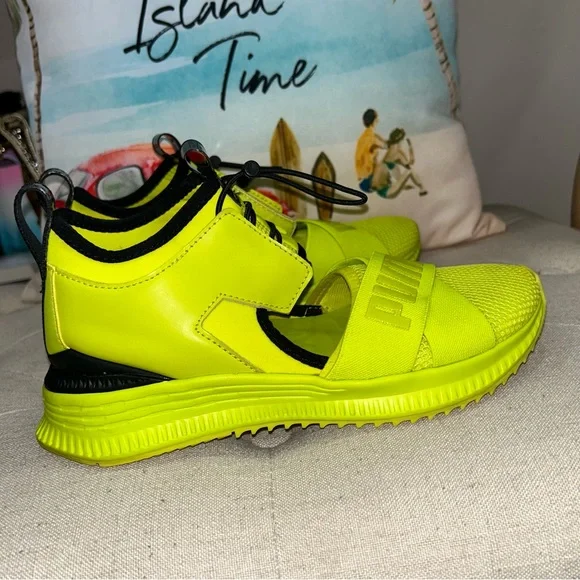 Puma By Rihanna Womens  Lemon Neon Avid Athleisure Lifestyle Fashion Sneakers - Picture 7 of 13